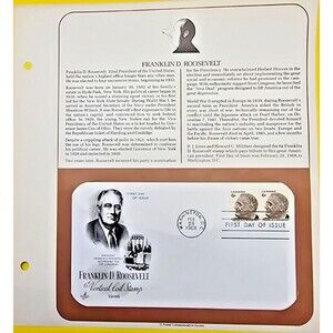 US FDC Franklin D. Roosevelt 6¢ Vertical Coil Stamp Addressing The 73rd Congress